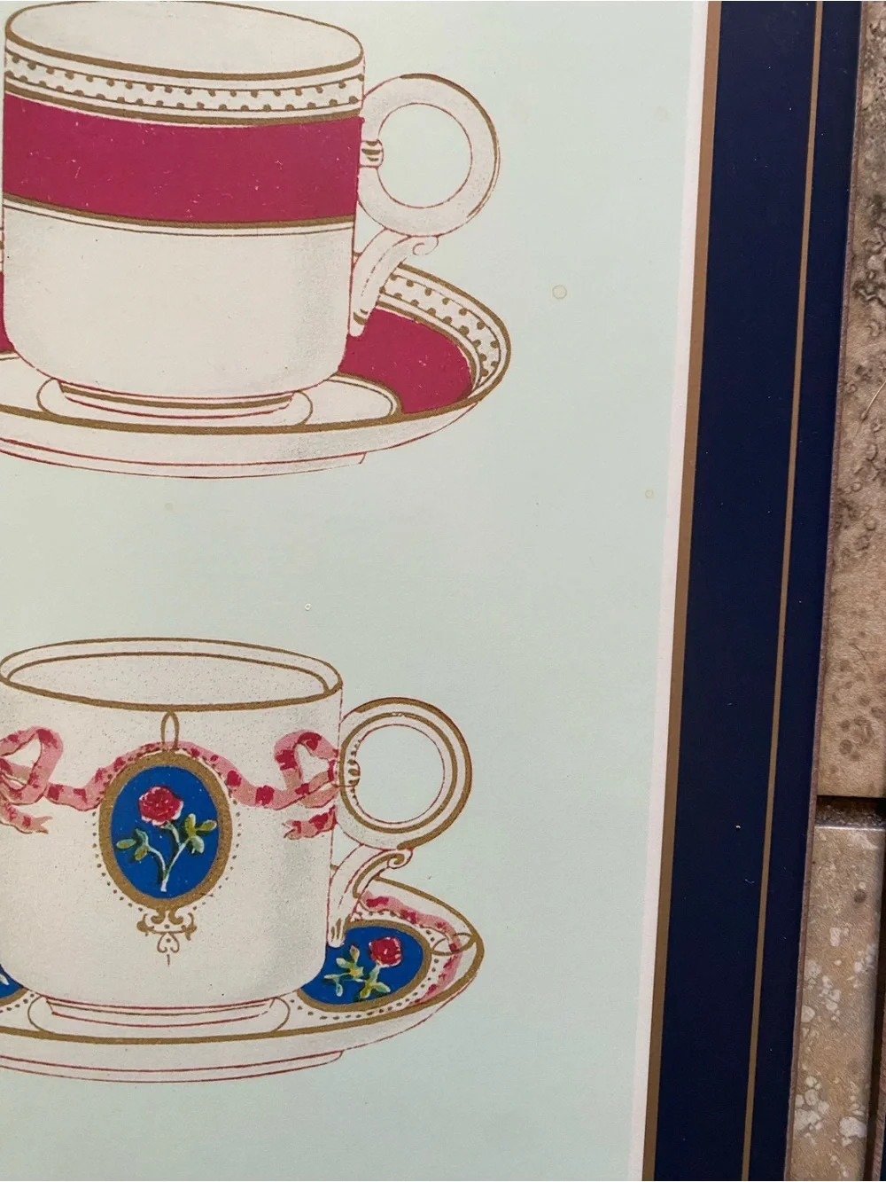 Pimpernel Made in England 4 Cork Floral Teacup Placemats 16x12 English Country